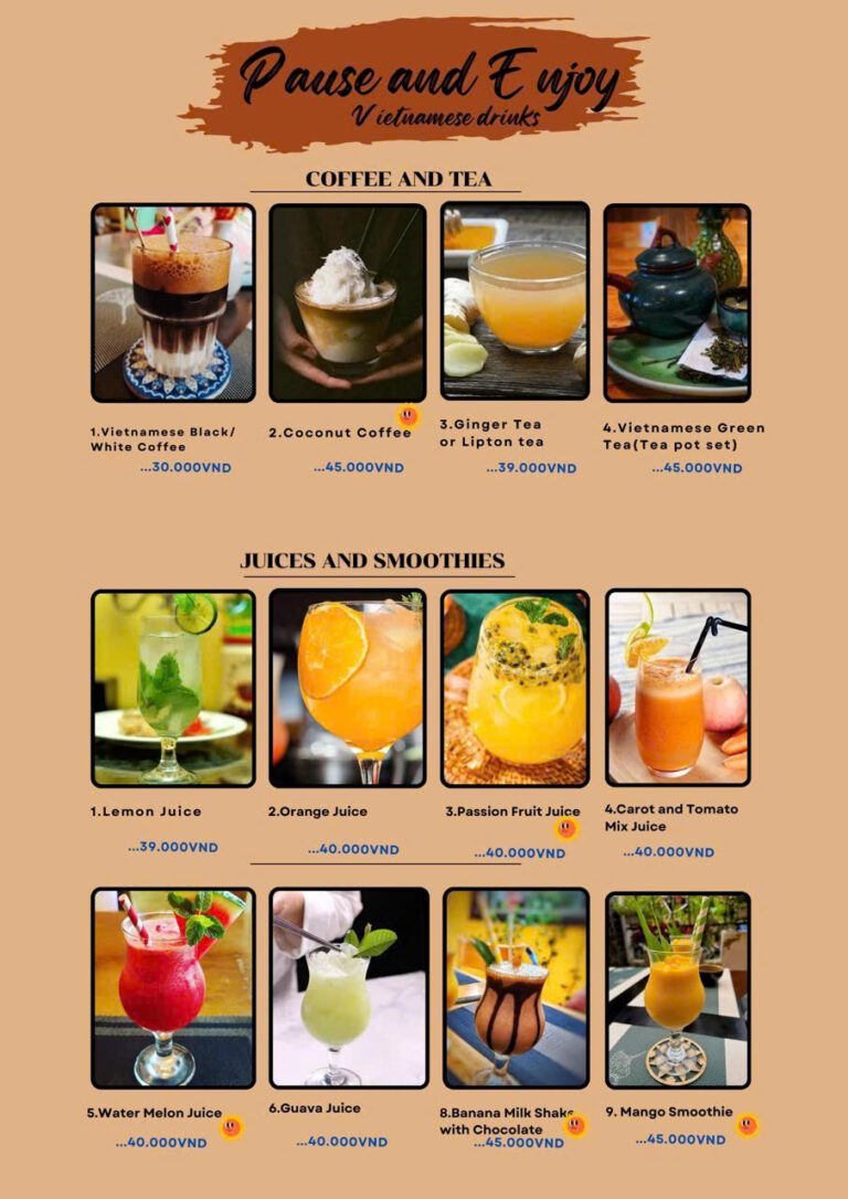 COFFEE AND TEA – Pause and Enjoy Hoi An